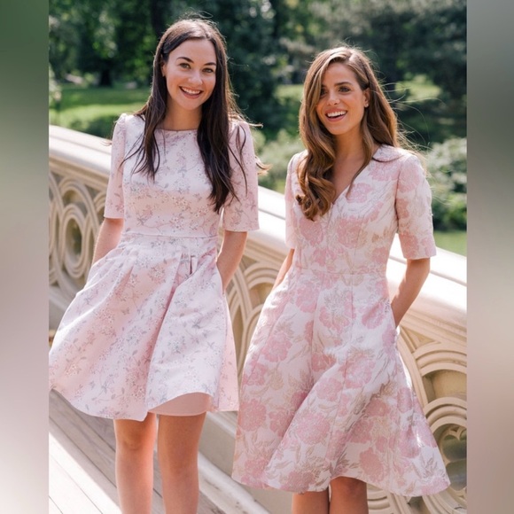 Gal Meets Glam Pink Jacquard Adair Dress 2 - Picture 5 of 12